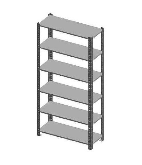 Regál kovový skrutkovaný 305 - 6 políc- Základné pole